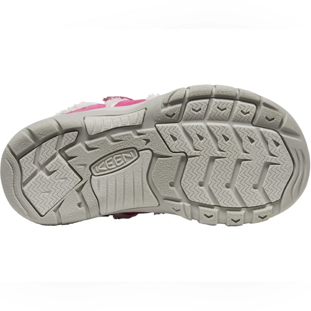 NIB Keen Girls Fruit Dove/Ballet Slipper Newport Shoe Winter Fur Sneakers Sz 4 - Picture 3 of 7